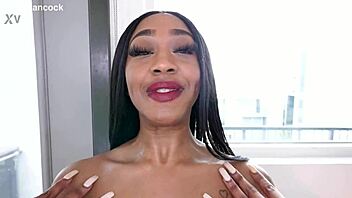 I love sucking Nina Splash's huge ebony cock.