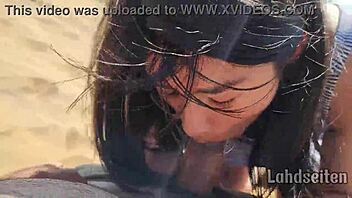 teen swallows cum outdoors in public cumshot