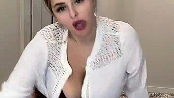 A neighbor with natural tits came to your room. What are you going to do with her?