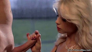 cfnm seduction leads to a steamy blowjob and cumshot finish