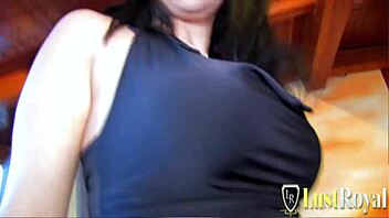 Why is this busty babe spreading her legs wide for that cock in missionary?