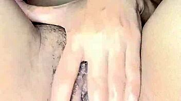 young latina enjoys a private homemade massage session