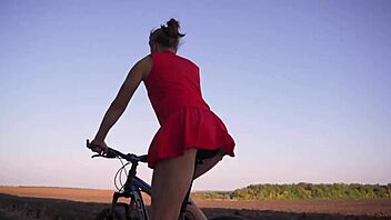 Wanna worship hot ass on a bicycle ride upskirt?