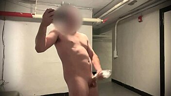 Hey, public stroking and cum, almost got caught by neighbors