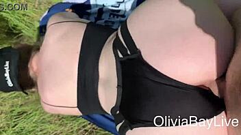 step sister with big ass getting fucked in public