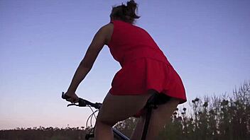 Wanna worship hot ass on a bicycle ride upskirt?