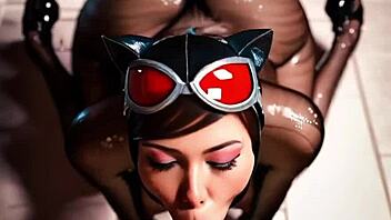 Catwoman Gives Best Blowjob To Monster Cock