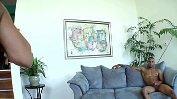 sexy brunette cougar in heels drilled by a massive black cock