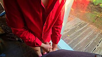 step sister, help me cum quick in panties while mom waits in car?