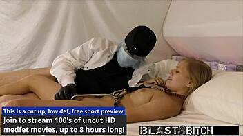 Ava’s bald pussy gets flooded with cum in this missionary scene