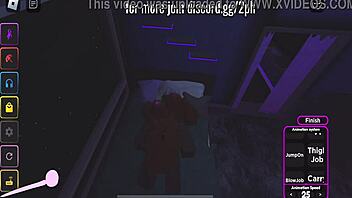 Big tits and big ass get fucked in Roblox condo