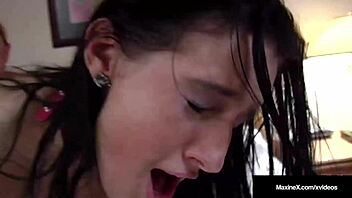 Strong Lesbian Orgasms! Busty Maxine X Fucks Brunette Hollie