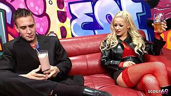 Blonde teen seduces stranger for rough monster cock fuck