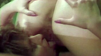 Classic vintage lesbian flick with hairy pussy munching