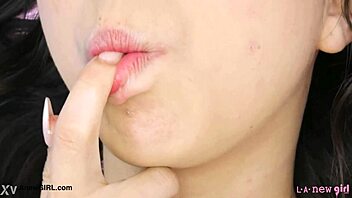 Asian Teen 18+ Model Reveals Sexy Body on Sofa