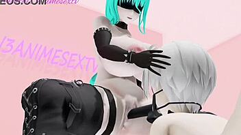 Female Dominatrix Plays with Her Slave in Anime Hentai Style