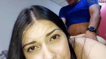 Awesome sex at home with naked wife bent over, fat curvy body and big tits