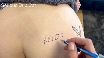 homemade cumshot on tight shaved ass 😏