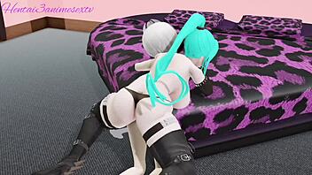 Female Dominatrix Plays with Her Slave in Anime Hentai Style