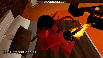 Rich demon girl's naughty adventures in Roblox animations