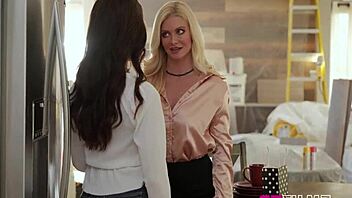 Serene Siren And Vivian Foxx In Steamy Lesbian Sex Scene