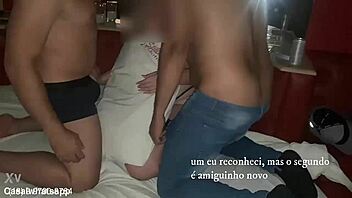 Real Brazilian Amateurs in Wild Saturday Double Penetration Party