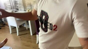 Amazing 18-year-old gets her wet pussy drilled hard by an old muscular guy