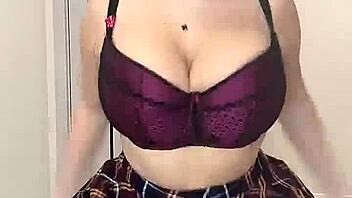 A neighbor with natural tits came to your room. What are you going to do with her?