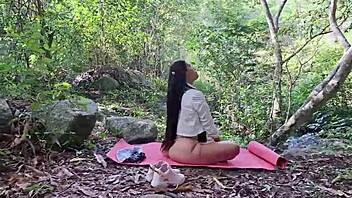 hikers lost in jungle bang hard outdoors, damn it