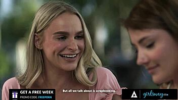 Emma Hix And Adria Rae Turn Scrapbooking Into Intense Lesbian Fingering