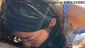 teen swallows cum outdoors in public cumshot