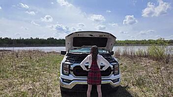 petite teen student trades moans for car help