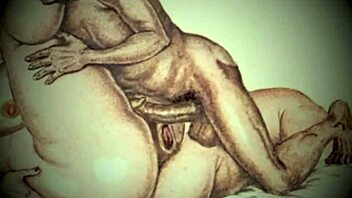 Vintage Erotic Illustration Showcases Hairy Lesbian Scenes from a Retro Era of Passion.