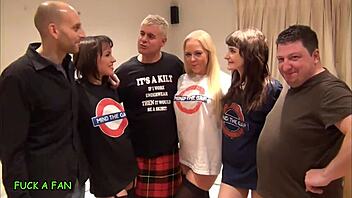 Professor tubbs adreena takes cum on big ass in orgy. stockings and double blowjob excite.