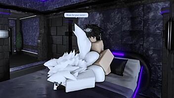 Gue ngentot habis-habisan pelacur Roblox berbulu panas