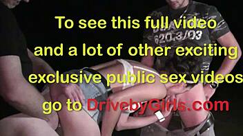 Krystal Swift with huge tits dives into a wild public sex gang bang orgy