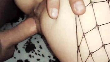 I’m obsessed with fishnet underwear on this milf for pov anal action