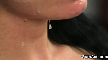 Nasty Babe Receives Bukkake Facial While Sucking