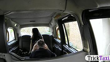 Lady in stockings gets banged by nasty driver.