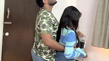 beautiful wife calls boyfriend while husband watches at home