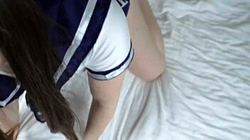 The student girl gets a hard cock in her school uniform