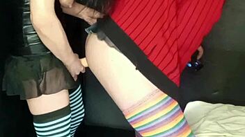 Brunette Pegs Big Cock Milf Lola with Strap-On