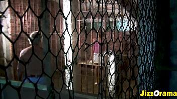 Super old grandpa gets prison blowjob