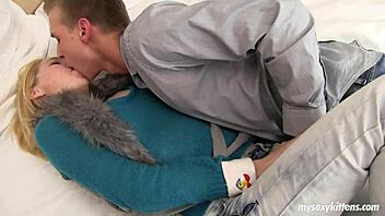 freckled teen 18+ alice sucks and rides cock.