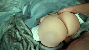 Uh, dumb stepmom caught me jerkin’ off and pretended she’s a doll, oops!