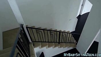 Babysitter Rides Cock Hard in POV