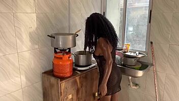 Newly married couple HAVING SEX in the KITCHEN after wedding