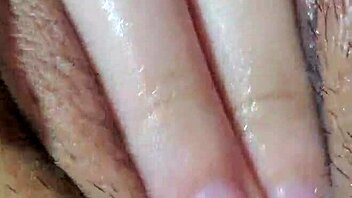 Girl Masturbates Alone at Home, Fingering Pussy to Orgasm