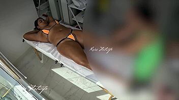 Wore my naughty bikini for massage, got the masseuse all excited