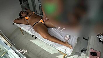 Wore my naughty bikini for massage, got the masseuse all excited